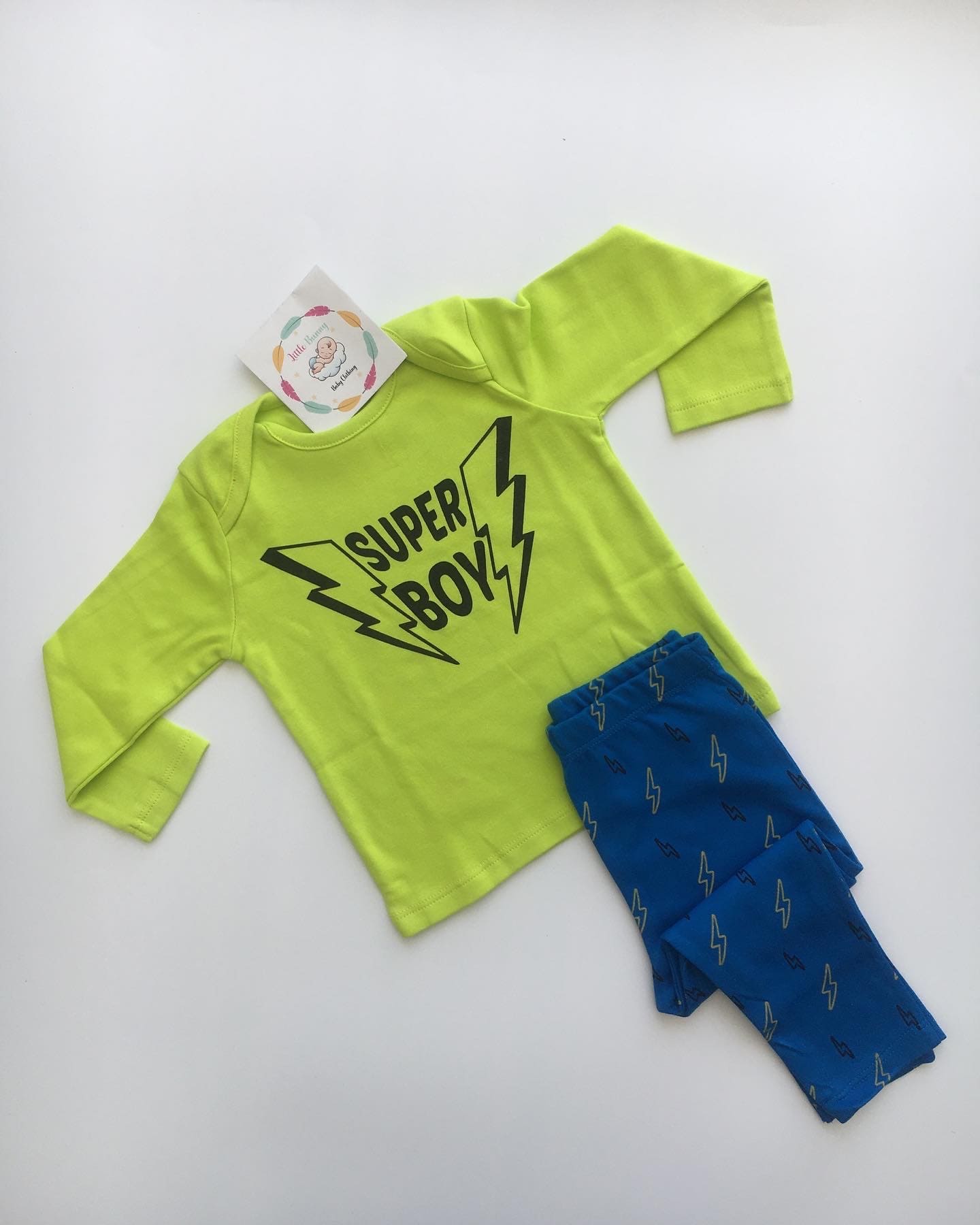Green Super Boy Cotton pyjama set