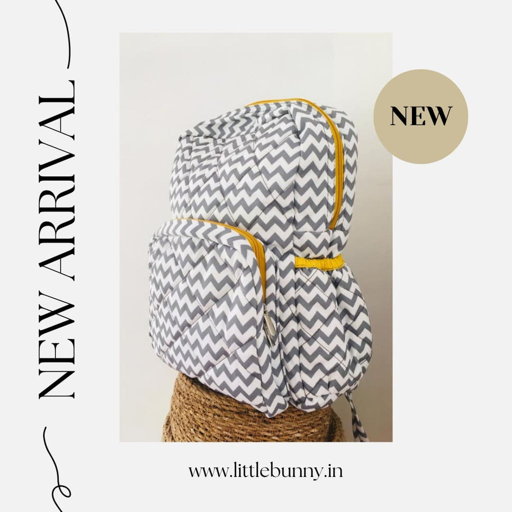 Grey Chevron - Diaper backpack