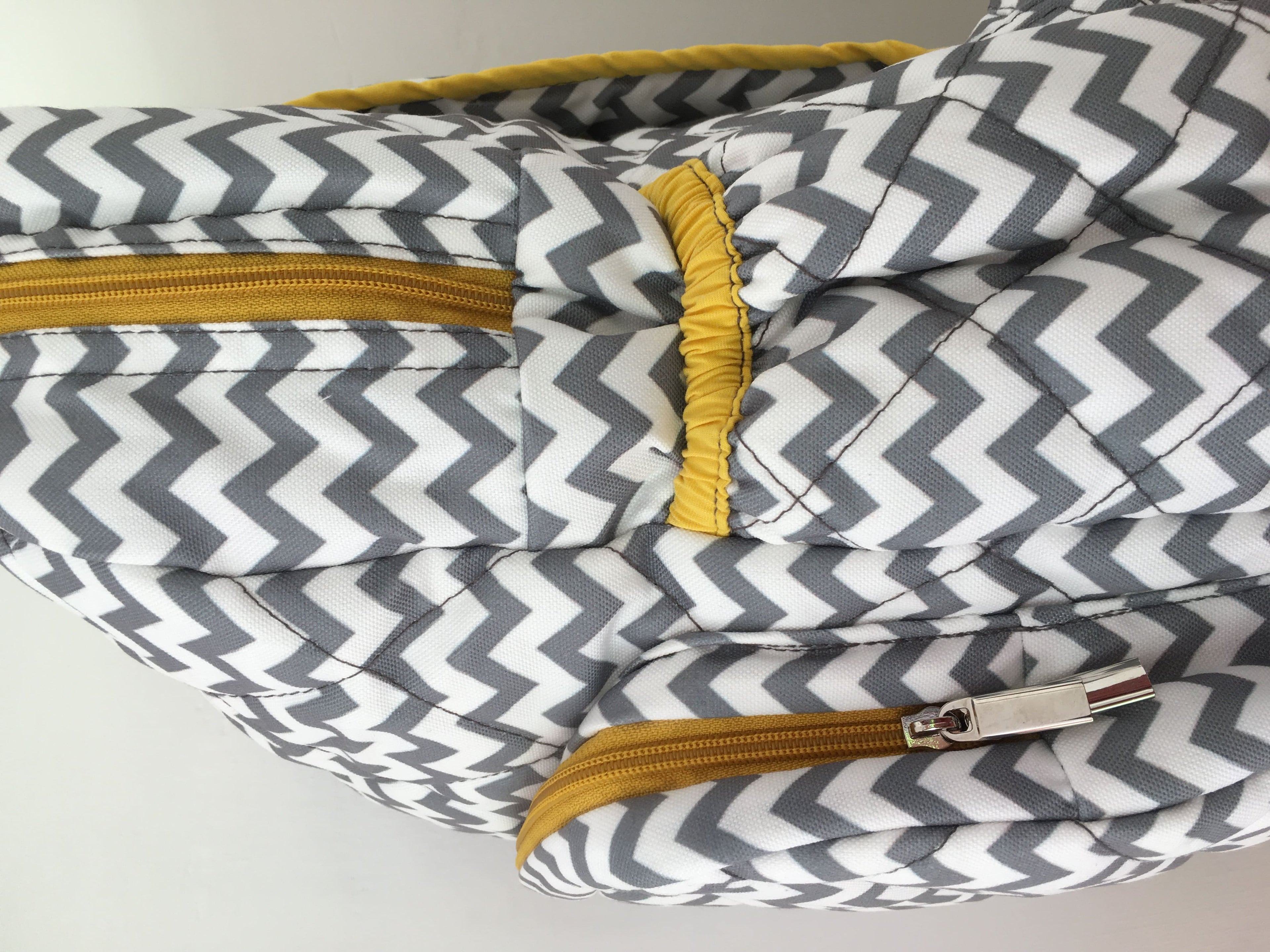 Grey Chevron - Diaper backpack