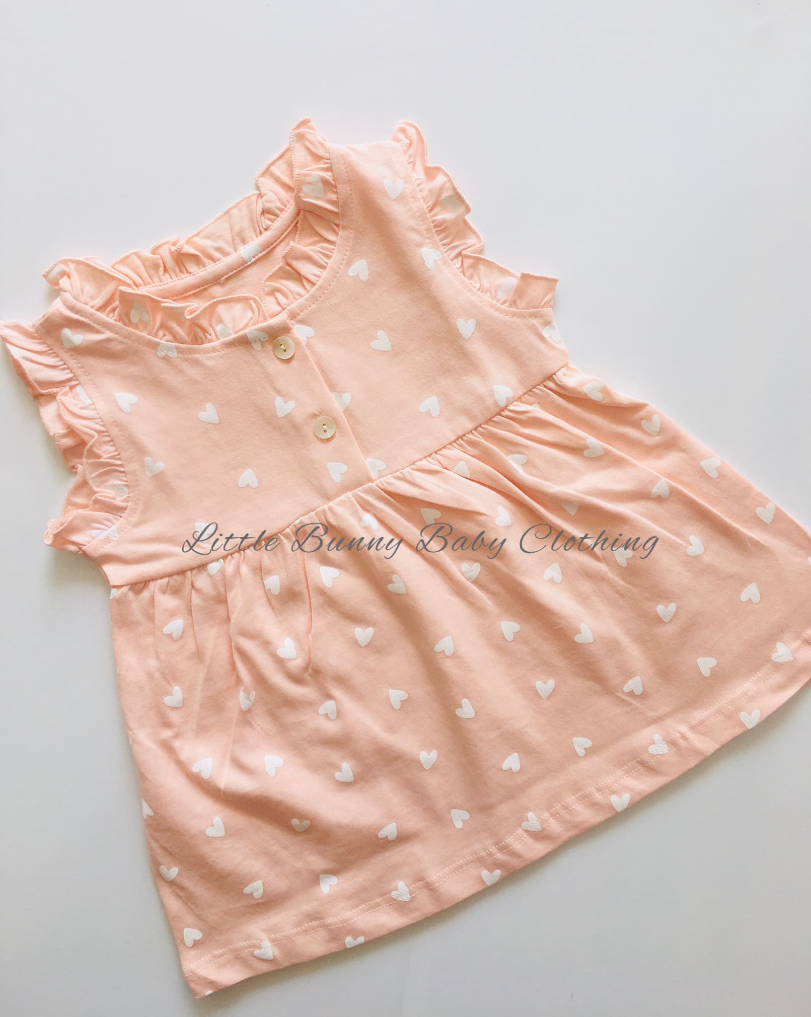Hearts Cotton Hand Frill Frock