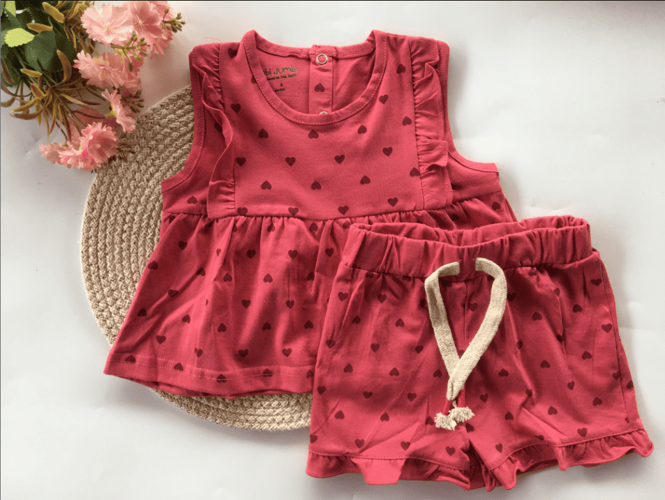Hearts Top with matching Bottom