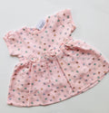 Hearts printed Pink Muslin frock
