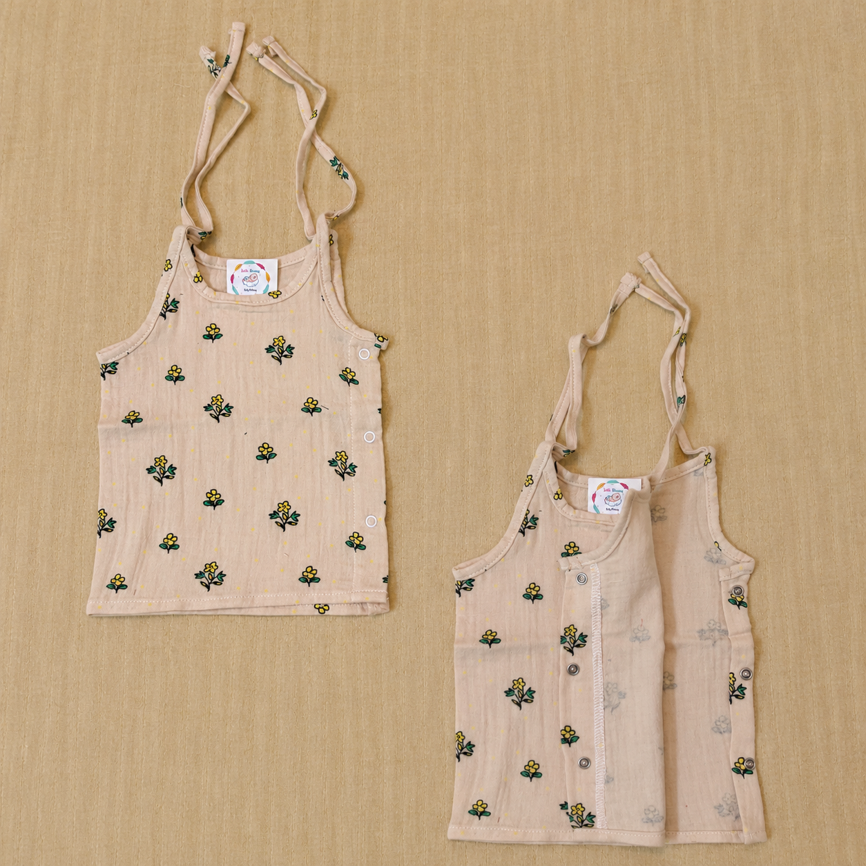 Sandal - Muslin Tie Side button Jabla (New Born)