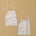 Floral - Muslin Tie Side button Jabla (New Born)