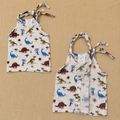 Dragon - Muslin Tie Side button Jabla (New Born)