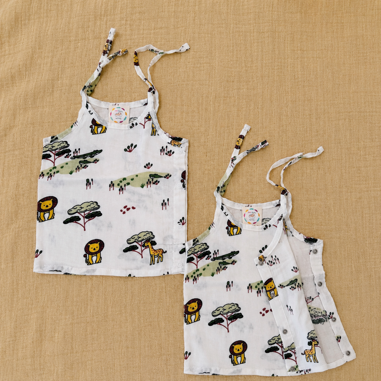 Animal - Muslin Tie Side button Jabla