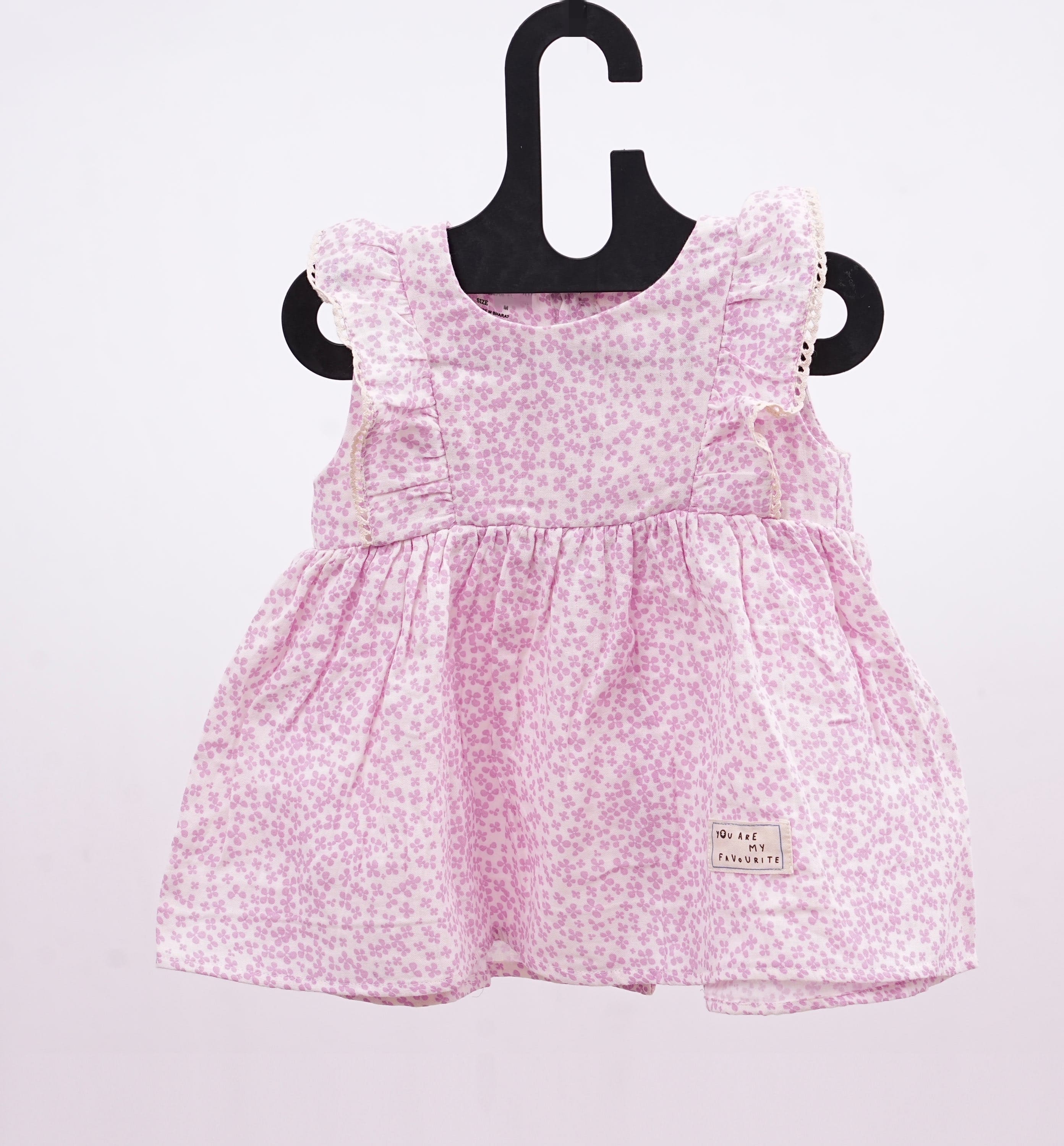 Lavender Premium Cotton Hand Frill Frock