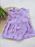 Lavender Sleevless Cotton Frock
