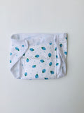 Light Blue Strawberry Cotton Padded Nappy -Velcro type