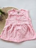 Light Pink Sleevless Cotton Frock