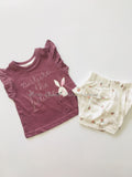 Maroon -Frill Girls Top and bottom set