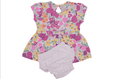 Multifloral Cotton Frock with Matching Undie