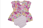 Multifloral Cotton Frock with Matching Undie