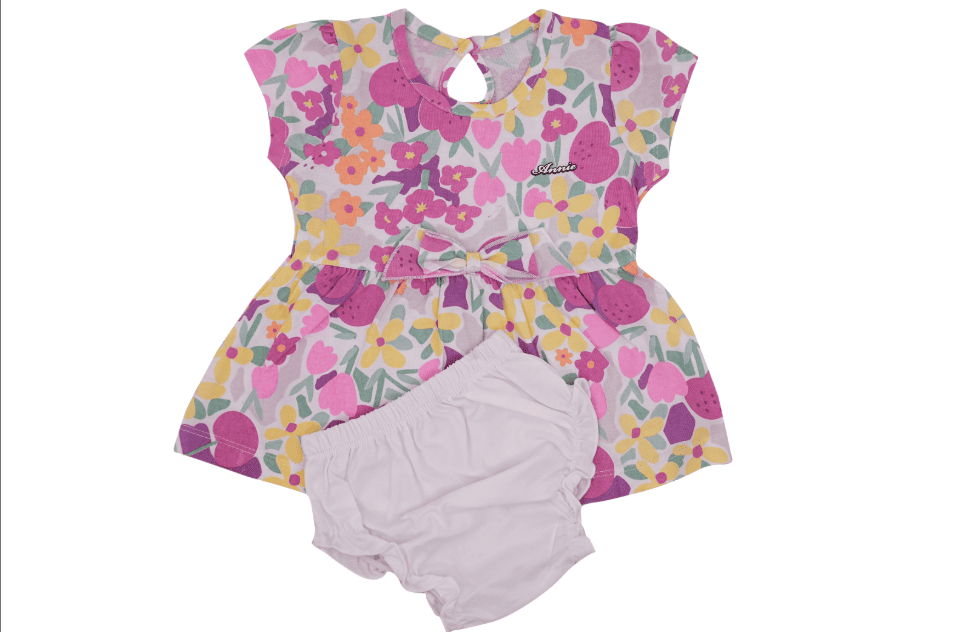 Multifloral Cotton Frock with Matching Undie