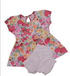Multifloral Cotton Frock with Matching Undie