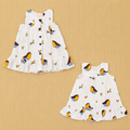 Muslin Bird Sleeveless Frock