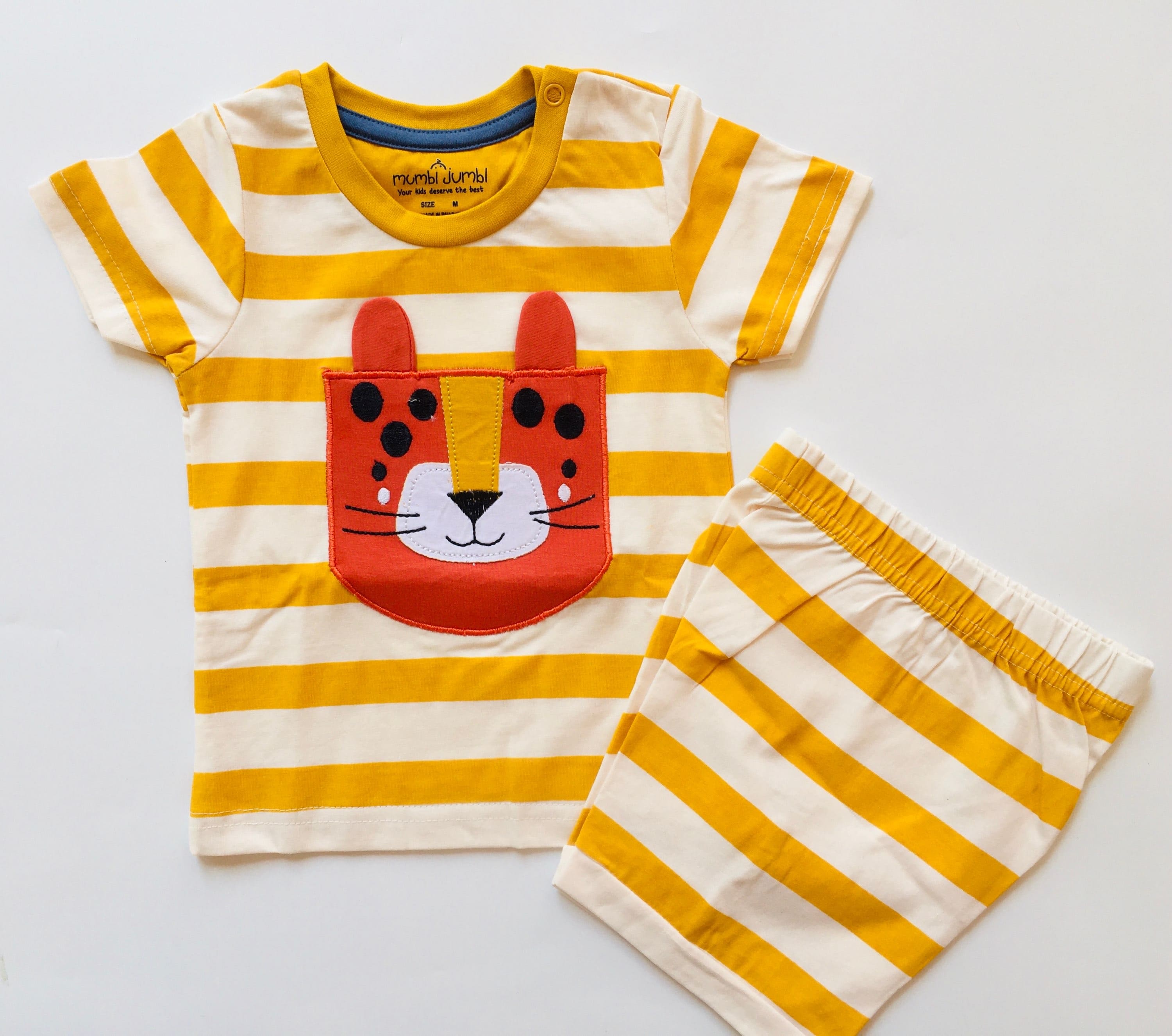 Mustard striped set