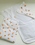 Orange Strawberry Cotton Padded Nappy -Velcro type