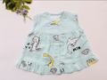 Pastel Blue-Dino Muslin Frock