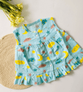 Pastel Blue -Sky Theme Muslin Frock