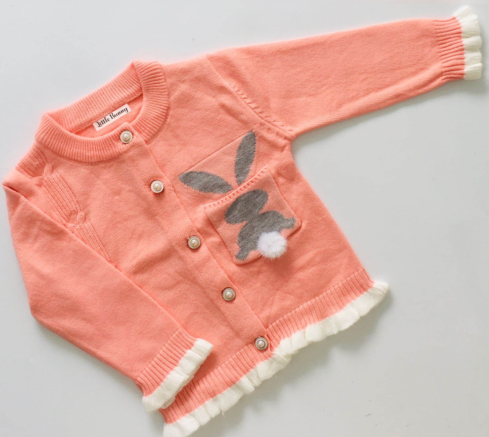 Peach Bunny Sweater