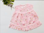 Pink - Bear Muslin Frock
