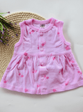 Pink Sleevless Cotton Frock
