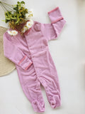 Pink Striped Cotton Bodysuit