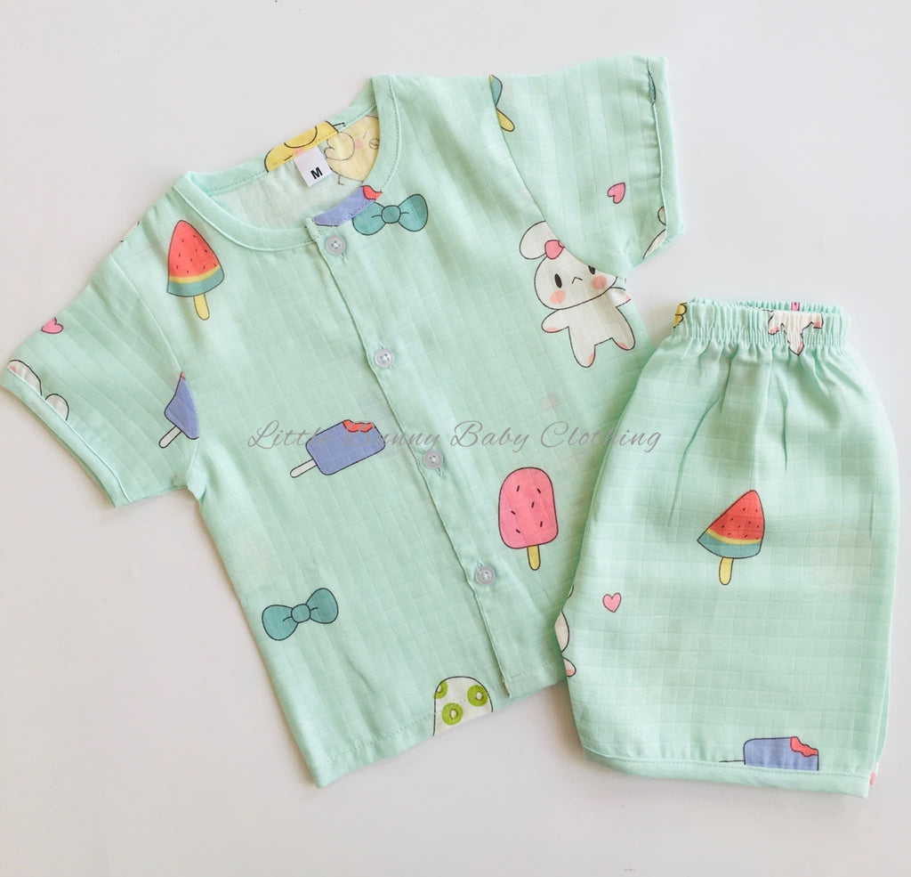 Pista Green Icestick Muslin set