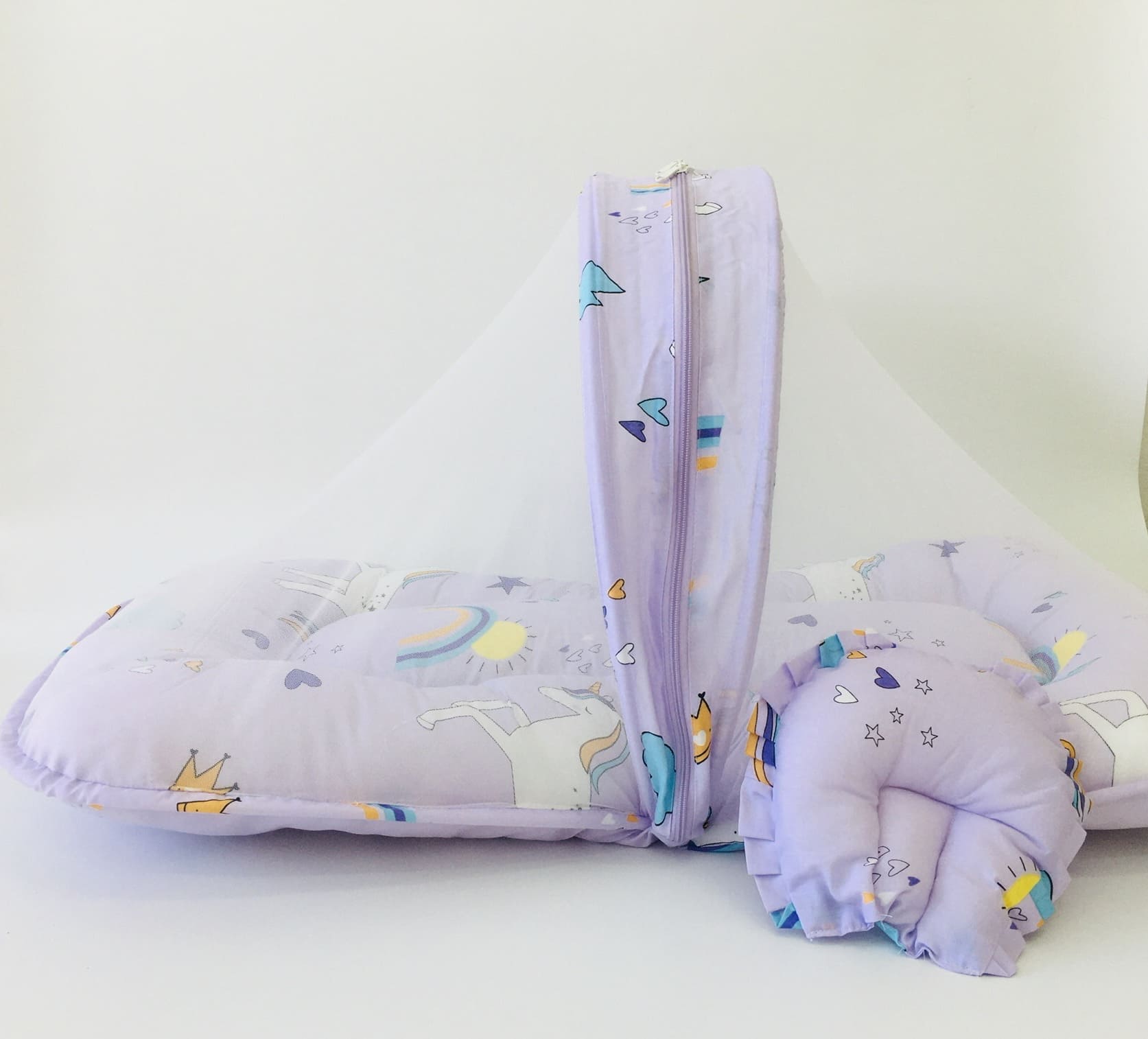 Purple Baby Bed with Net
