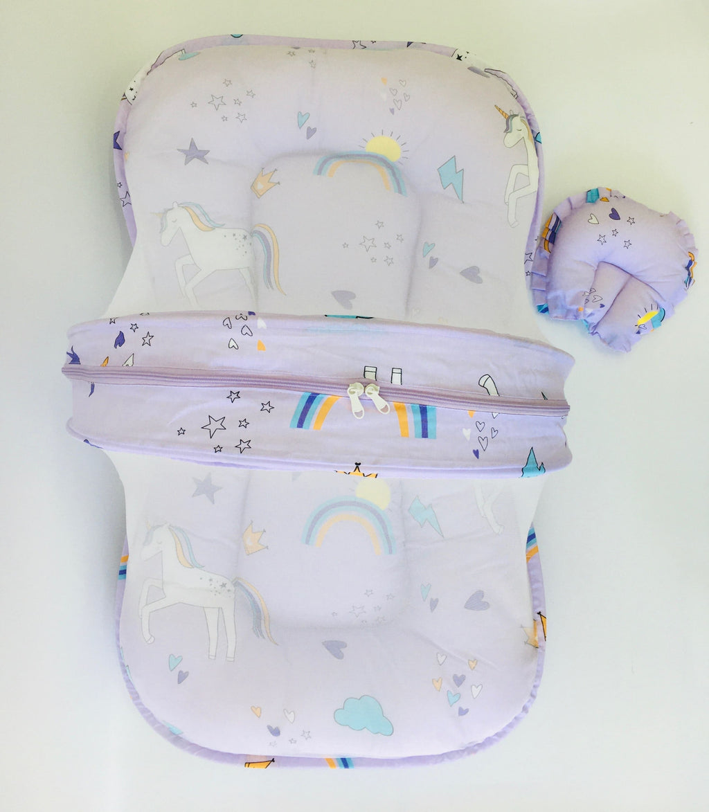 Purple Baby Bed with Net