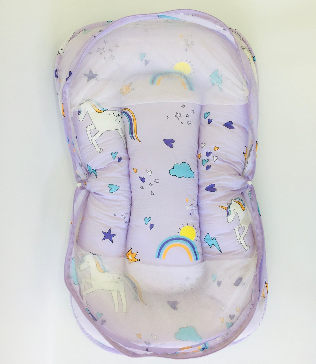 Purple Baby Bed with Net