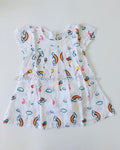 Rainbow - Muslin Short Sleeve Frock