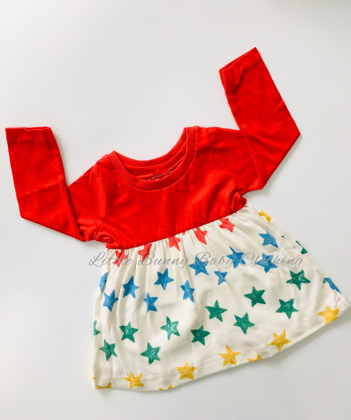 Red-Full Sleeve Cotton Frocks