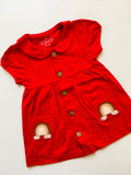 Red Collared frock