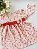 Red Hearts - Full Sleeve Cotton Frocks