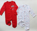 Red & White Cotton Bodysuits(Pack of 2)