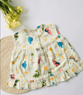 Sandal-Dino Theme Muslin Frock