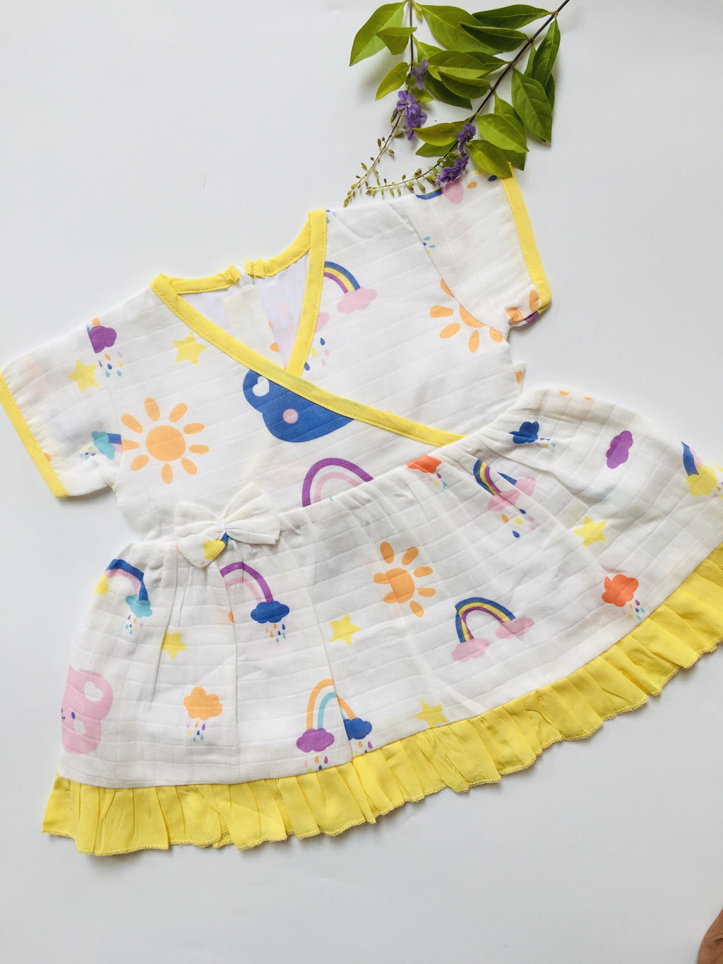 Sky theme -Muslin Crossover frock