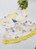 Sky theme -Muslin Crossover frock
