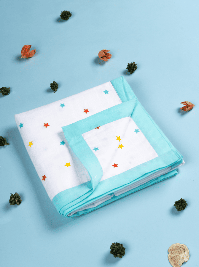Star - 2Layered Muslin Blanket