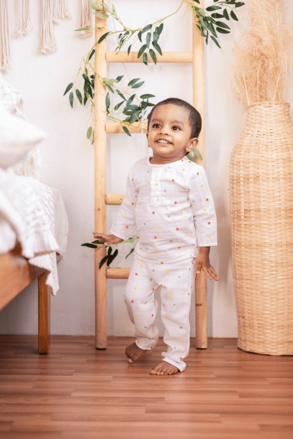 Star -Muslin Pyjama set