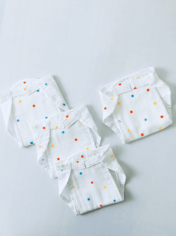 Star -Muslin Velcro Nappy