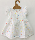Star Muslin Button Frill Frock