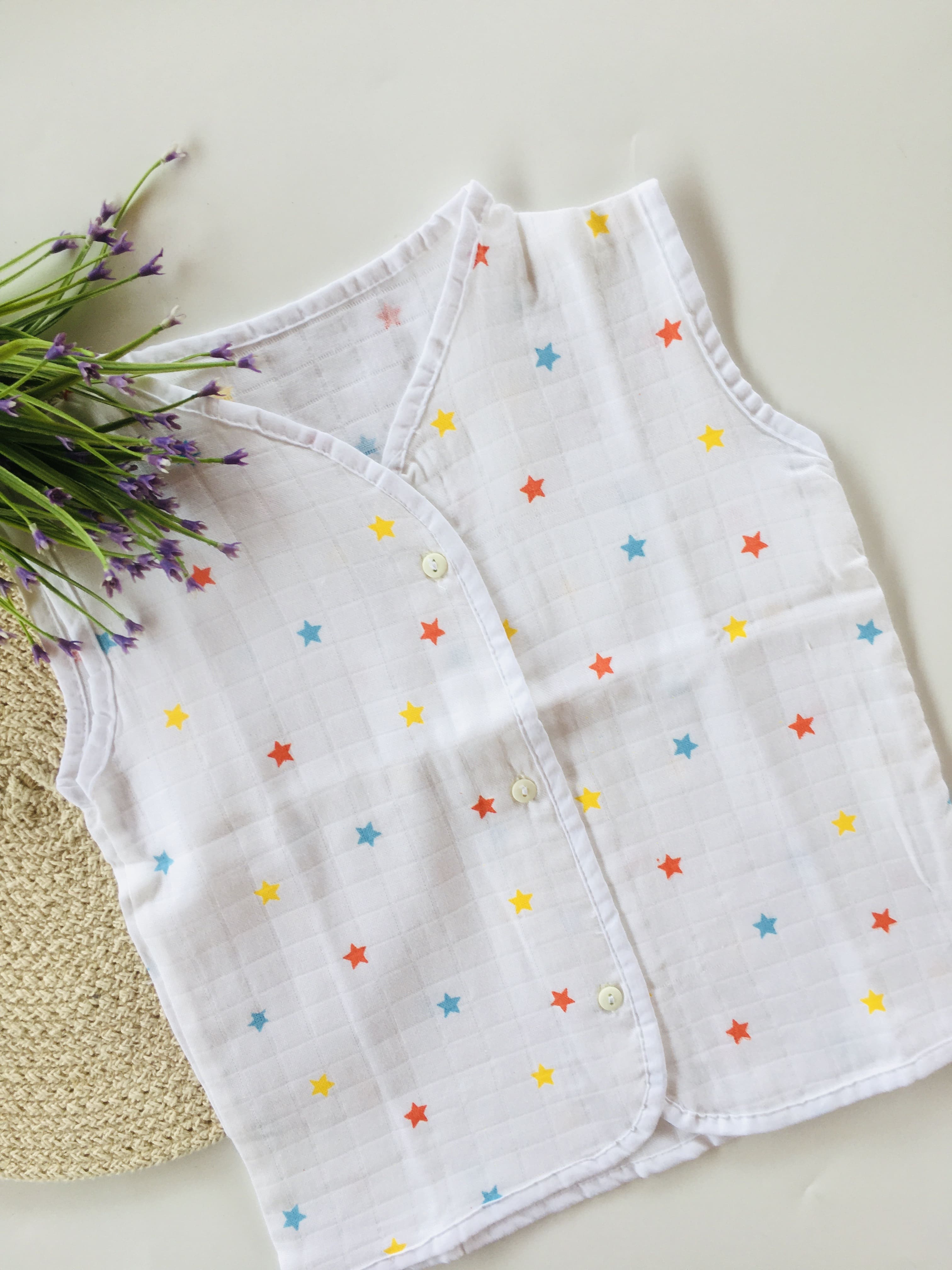 Star Muslin Sleeveless Jabla