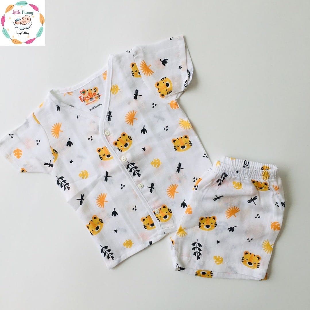Tiger - Muslin Jabla (Half sleeve )with Shorts