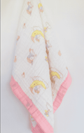 Unicorn Crinkled 4 layered Muslin Blanket