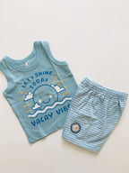 Vacay Vibes- Sleeveless Cotton Set