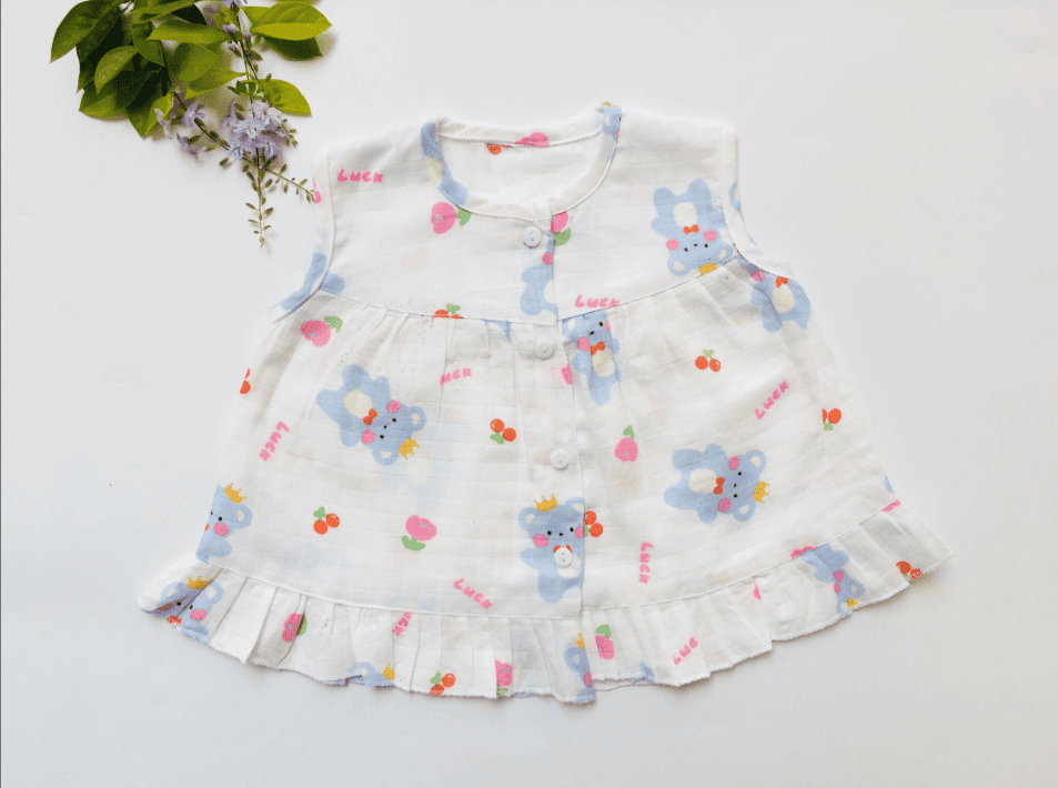 White - Dino Muslin Frock