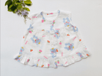 White-Blue Bear Muslin Frock